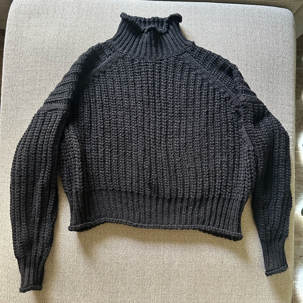 H&M Black  Chunky Turtleneck Sweater